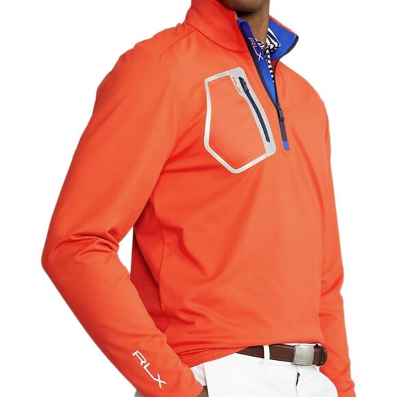 RLX Ralph Lauren Other - RLX Ralph Lauren Driver Luxury Golf Zip Pullover Tomato/Heritage Royal ( XL )